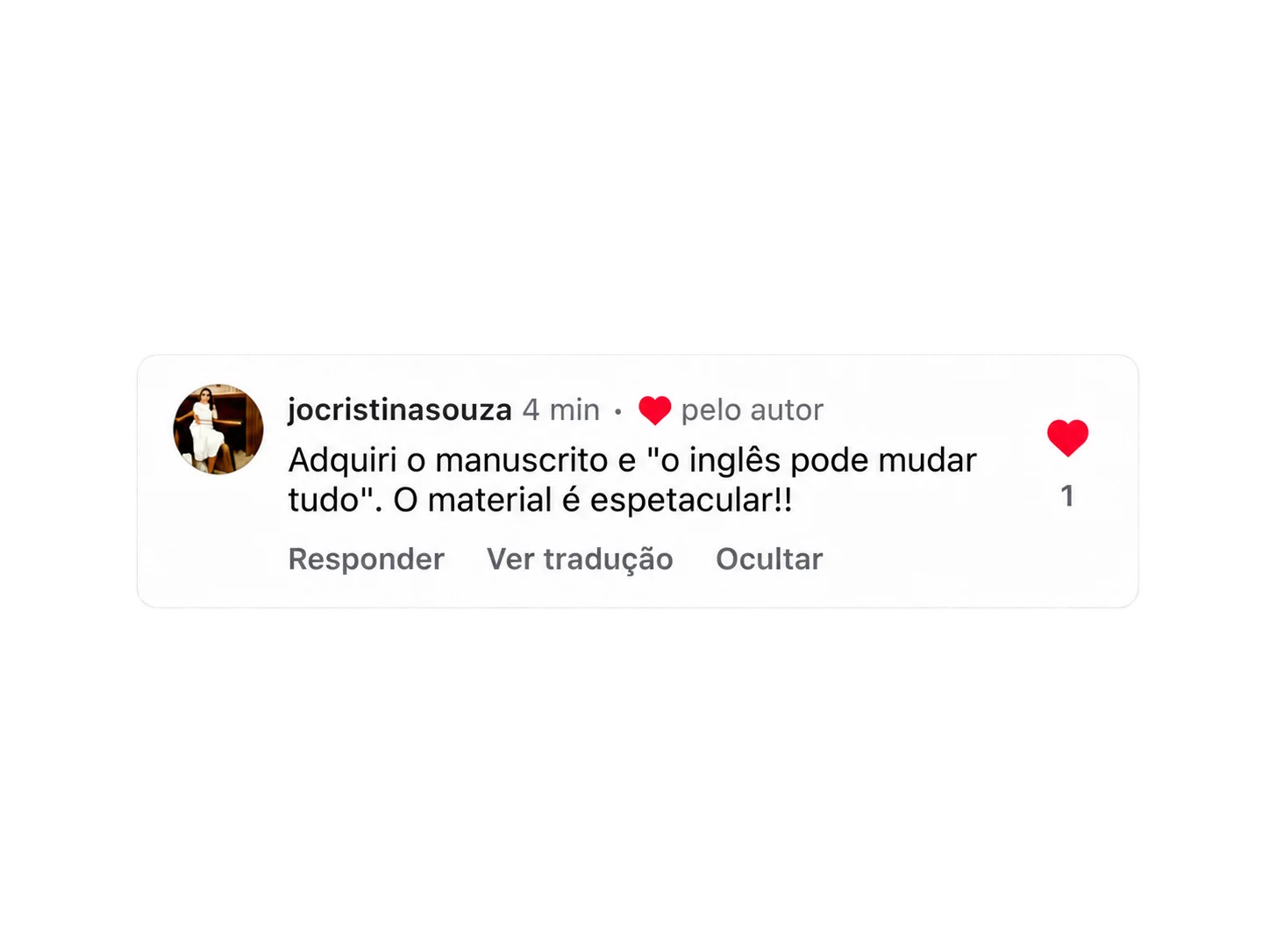 Depoimento sobre o material do Manuscrito